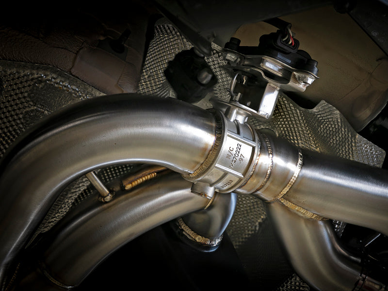 aFe 20-22 Audi RS6 Avant V8 4L (tt) MACH Force-Xp 3in to 2.5in 304 SS Cat-Back Exhaust w/ Carbon Tip - Mammoth Racing -