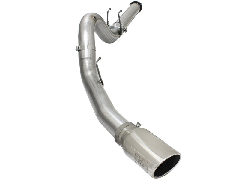 aFe MACHForce XP Exhaust 5in DPF-Back SS Exh 2015 Ford Turbo Diesel V8 6.7L Polished Tip - Mammoth Racing -