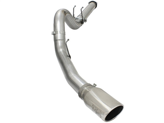aFe MACHForce XP Exhaust 5in DPF-Back SS Exh 2015 Ford Turbo Diesel V8 6.7L Polished Tip - Mammoth Racing -