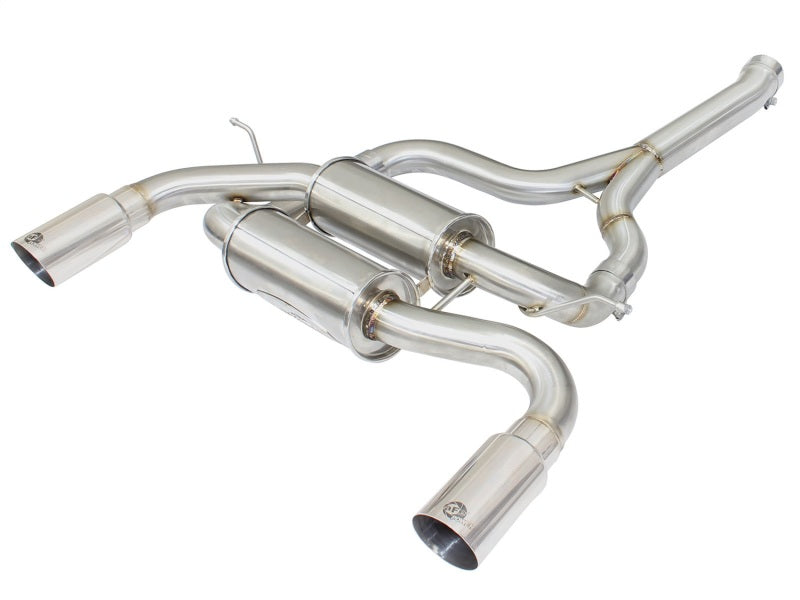 aFe MACHForce XP SS-304 Polish Tip 2.5in Dia Axle Back Exhaust 12-15 BMW 335i (F30) 3.0L (t) - Mammoth Racing -
