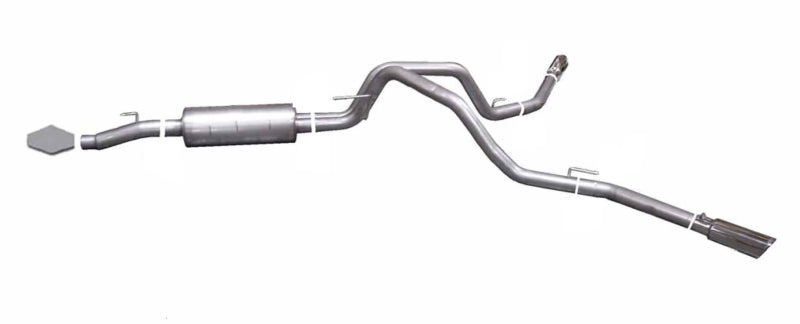 Gibson 11-14 Ford F-150 FX4 5.0l 3in/2.5in Cat-Back Dual Extreme Exhaust - Stainless - Mammoth Racing -