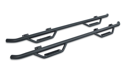 Go Rhino 09-14 Dodge Ram 1500 Dominator Classic D2 SideSteps - Cab Length - Tex Blk - Mammoth Racing -