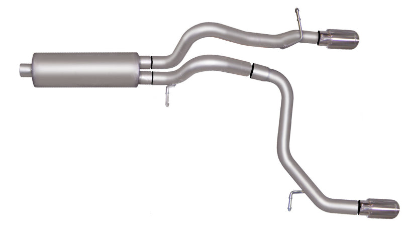 Gibson 08-10 Hummer H3 Alpha 5.3l 2.5in Cat-Back Dual Split Exhaust - Stainless - Mammoth Racing -