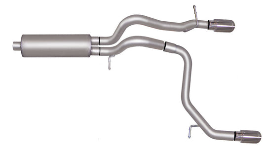 Gibson 08-10 Hummer H3 Alpha 5.3l 2.5in Cat-Back Dual Split Exhaust - Stainless - Mammoth Racing -
