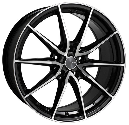 Enkei DRACO 18x8.0 5x114.3 35mm Offset 72.6mm Bore Black Machined Wheel - Mammoth Racing -