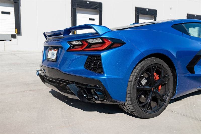 Corsa 2020 Corvette C8 3in Valved Cat-Back 4.5in Pol Quad Tips - Fits Factory Perf Exhaust w/ AFM - Mammoth Racing -