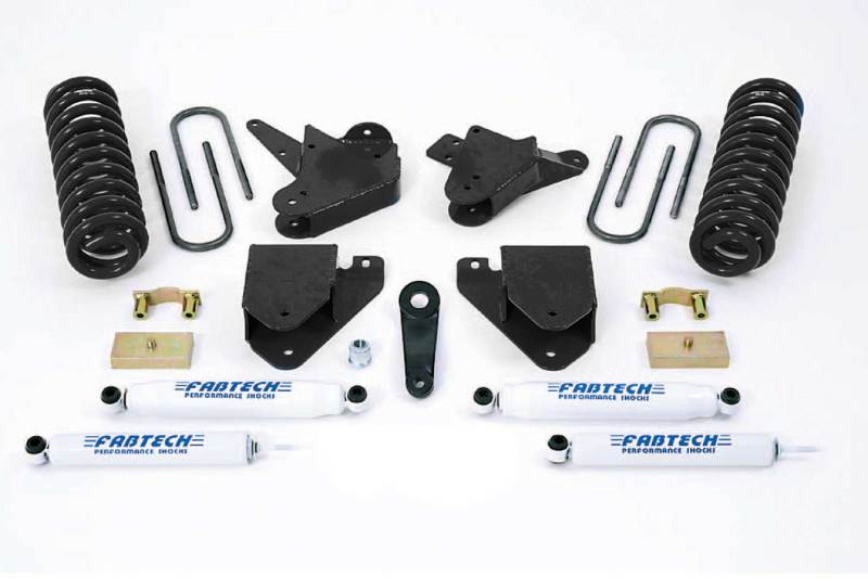 Fabtech 01-04 Ford F250/350 2WD 6in Basic Sys w/Perf Shks - Mammoth Racing -