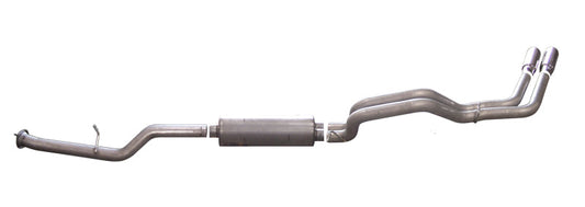 Gibson 07-09 Chevrolet Silverado 2500 HD LT 6.0l 2.5in Cat-Back Dual Sport Exhaust - Stainless - Mammoth Racing -