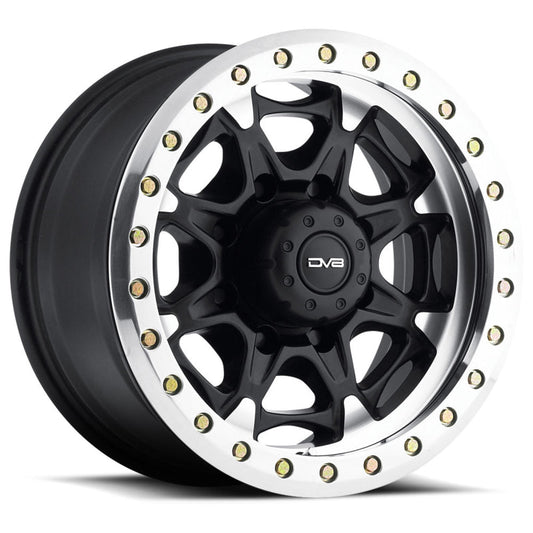 DV8 Offroad 882 Beadlock 17X8.5 8x165.1 +0MM OS 6061 T6 Aircraft Grade Aluminum Wheel - Matte Black - Mammoth Racing -