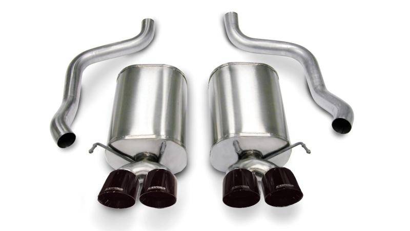 Corsa 05-08 Chevrolet Corvette C6 6.0L V8 Black Sport Axle-Back Exhaust - Mammoth Racing -