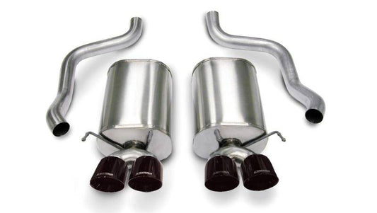 Corsa 05-08 Chevrolet Corvette C6 6.0L V8 Black Sport Axle-Back Exhaust - Mammoth Racing -