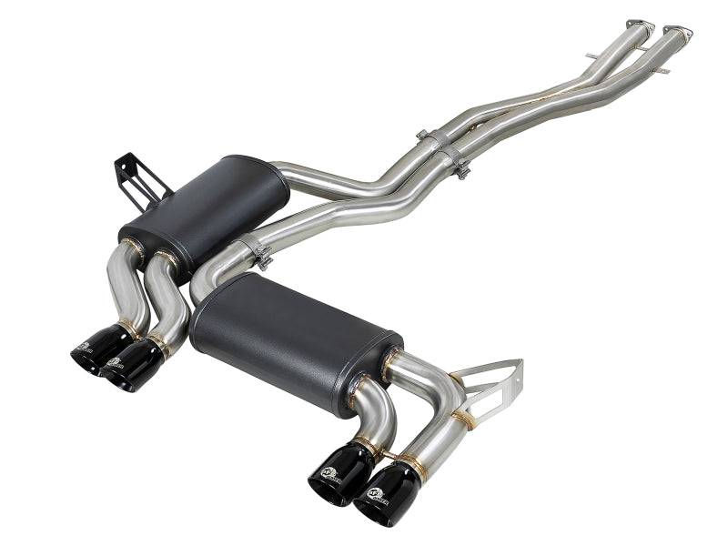 aFe MACH ForceXP 2.5 IN 304 Stainless Steel Cat-Back Exhaust System w/ Black Tips 01-06 BMW M3 (E46) - My Store