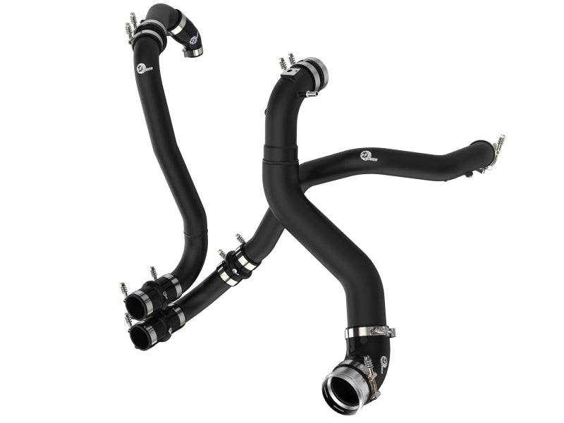 aFe BladeRunner 21-22 Ford F-150 Ecoboost V6-3.5L(tt) Aluminum Hot and Cold Charge Pipe Kit Black - My Store