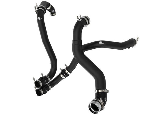 aFe BladeRunner 21-22 Ford F-150 Ecoboost V6-3.5L(tt) Aluminum Hot and Cold Charge Pipe Kit Black - My Store