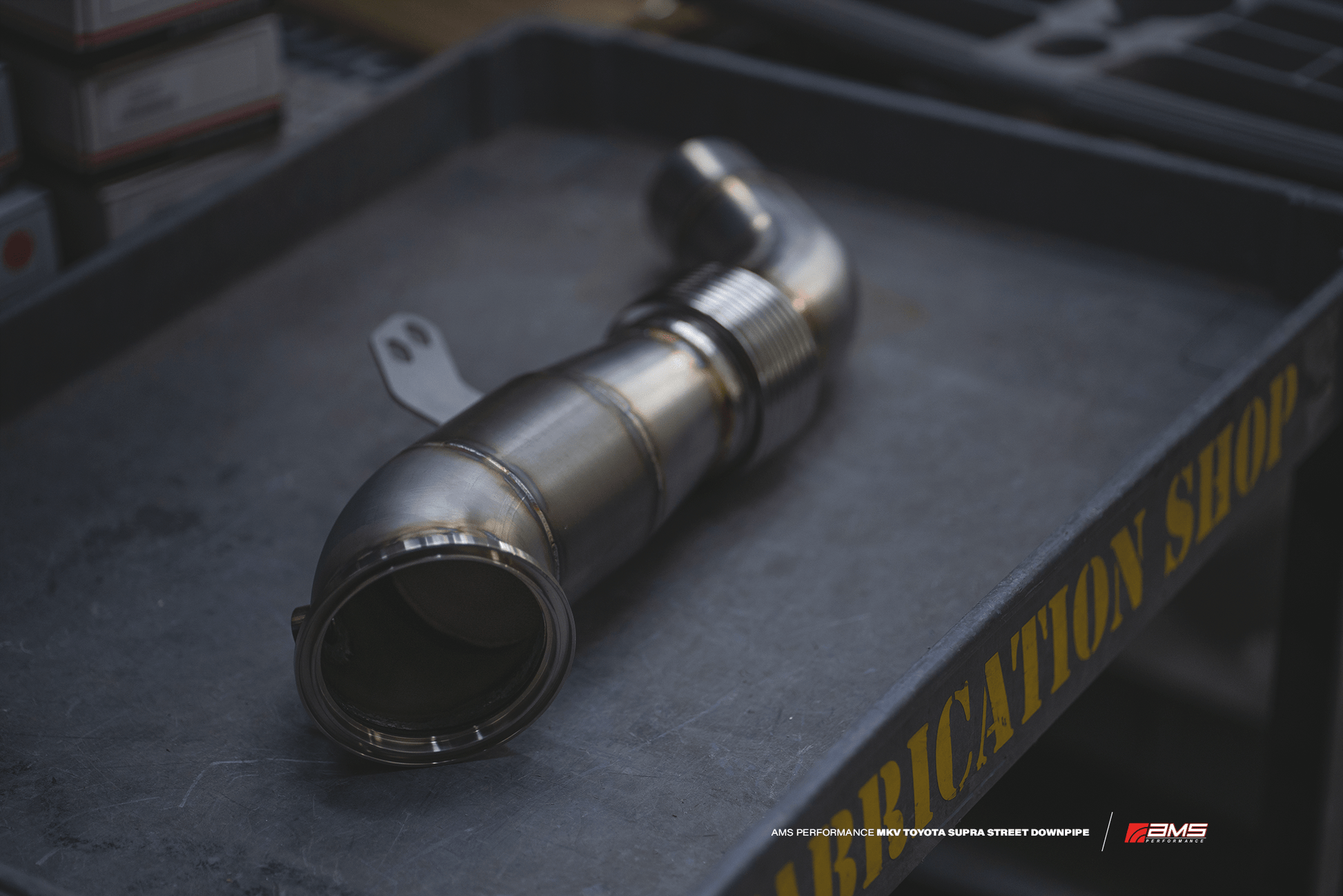 AMS Performance 2020+ Toyota Supra A90 Street Downpipe w/GESI Catalytic Converter - My Store