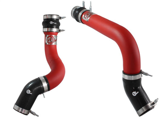 aFe BladeRunner 3in Red Intercooler Tubes Hot & Cold Side Kit for 13-14 Dodge RAM Diesel 6.7L (td) - Mammoth Racing -