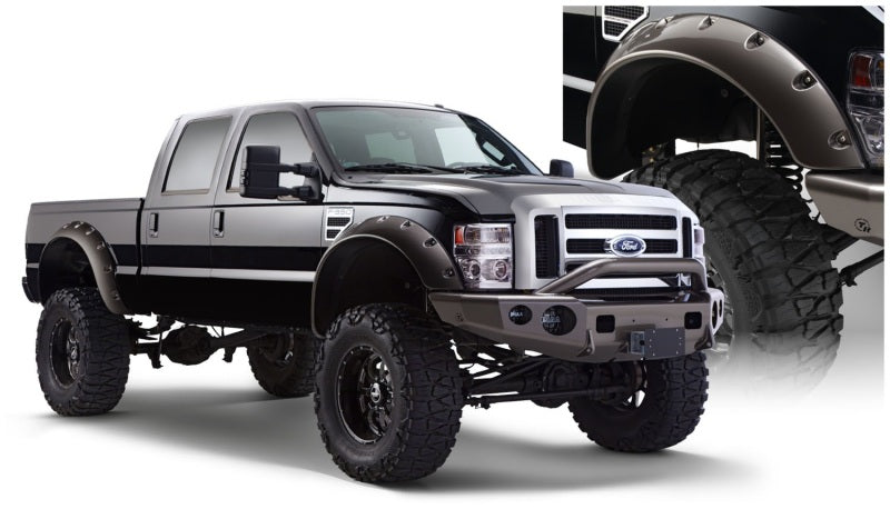 Bushwacker 08-10 Ford F-250 Super Duty Cutout Style Flares 2pc - Black - My Store