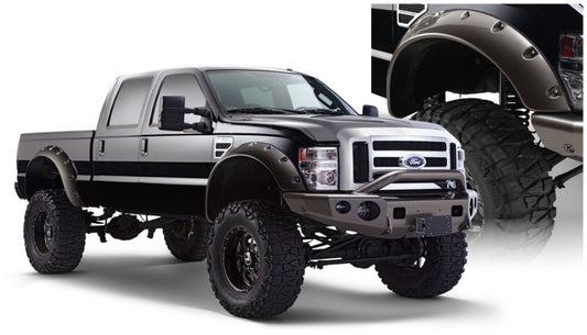 Bushwacker 08-10 Ford F-250 Super Duty Cutout Style Flares 2pc - Black - My Store