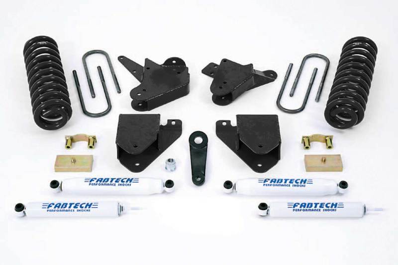 Fabtech 01-04 Ford F250/350 2WD 6in Basic Sys w/Perf Shks - Mammoth Racing -