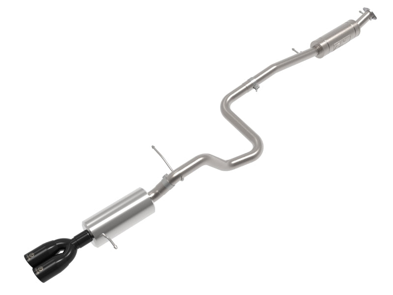 aFe Takeda Series 2 1/2in 304 SS Cat-Back 14-19 Ford Fiesta L4-1.6L (t) w/Black Tip - Mammoth Racing -