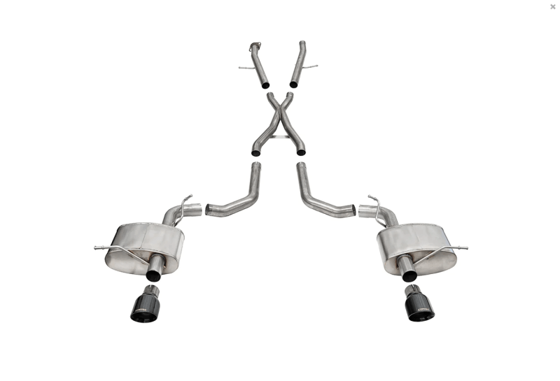 Corsa 18-22 Dodge Durango SRT 392 Cat-Back 2.75in Dual Rear Exit Xtreme 4.5in Black PVD Tips - Mammoth Racing -