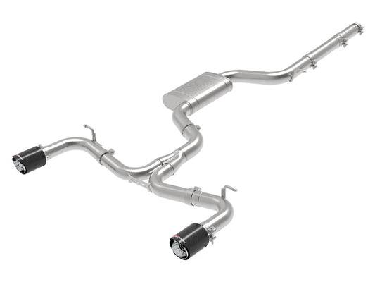 aFe MACH Force-Xp 3 IN to 2-1/2 IN Stainless Steel Cat-Back Exhaust Carbon Volkswagen GTI 15-17 - Mammoth Racing -