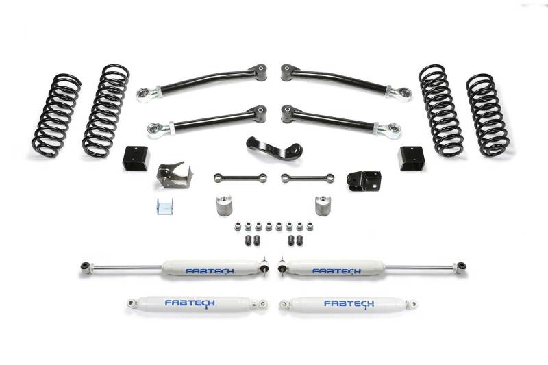 Fabtech 07-18 Jeep JK 2-Door 3in Trail w/Perf Shocks - Mammoth Racing -