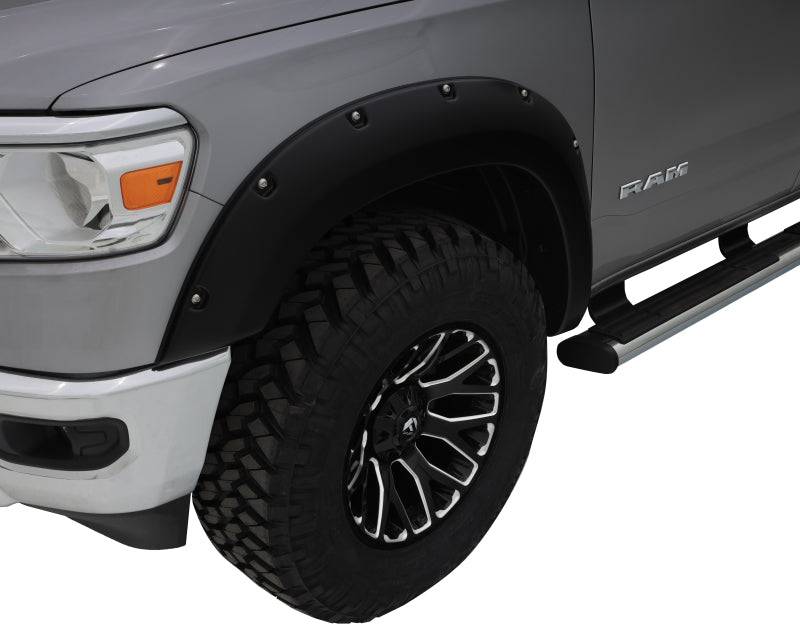 Bushwacker 19-22 Ram 1500 (Excl. Rebel/TRX) 76.3 & 67.4in Bed Pocket Style Flares 4pc Set - Black - Mammoth Racing -