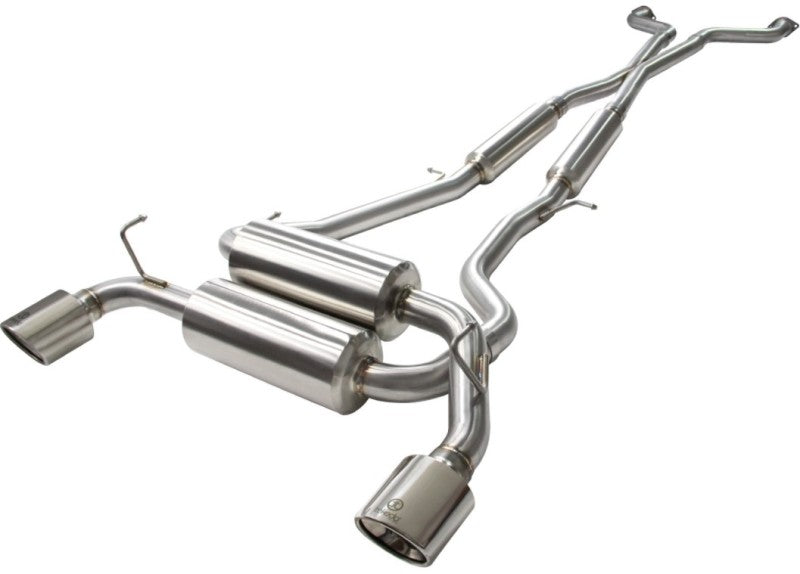 aFe Takeda 2-1/2in 304SS Cat-Back Exhaust Infiniti G37 08-13/Q60 14-15 V6-3.7 w/ Polished Tips - Mammoth Racing -
