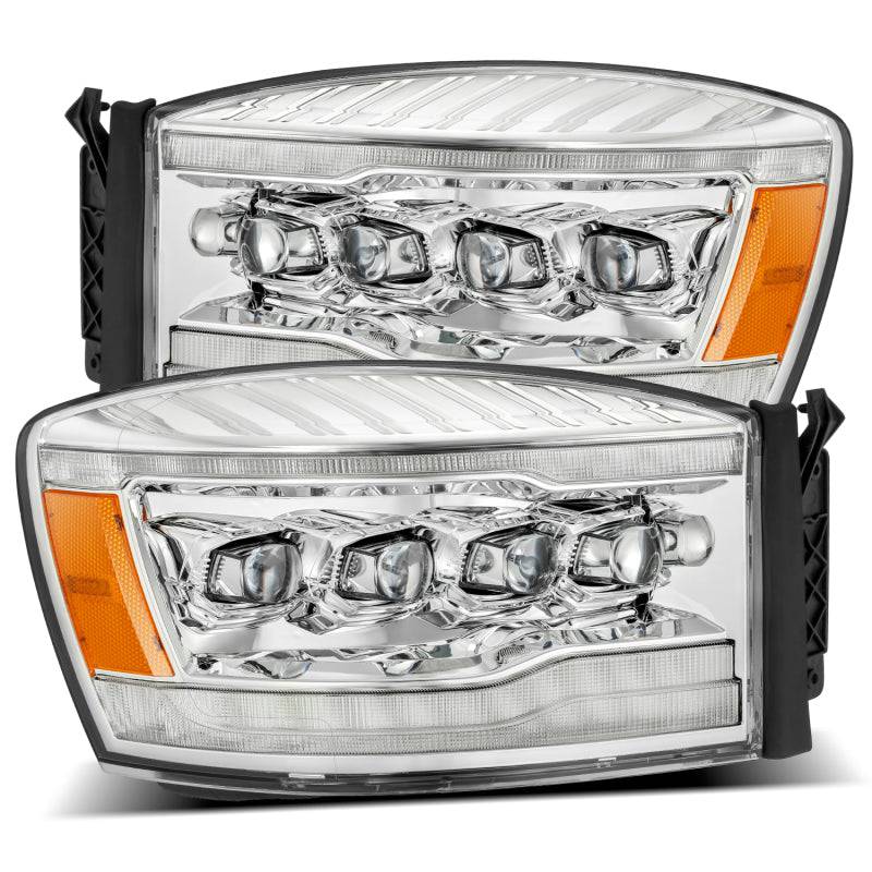 AlphaRex 06-08 Dodge Ram 1500HD NOVA LED Proj Headlights Plank Style Blk w/Seq Signal/DRL/Amber LED - My Store