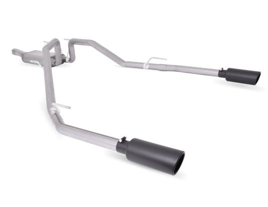 Gibson 14-17 Ram 1500 Big Horn 3.0l 3in Cat-Back Dual Split Exhaust - Black Elite - Mammoth Racing -