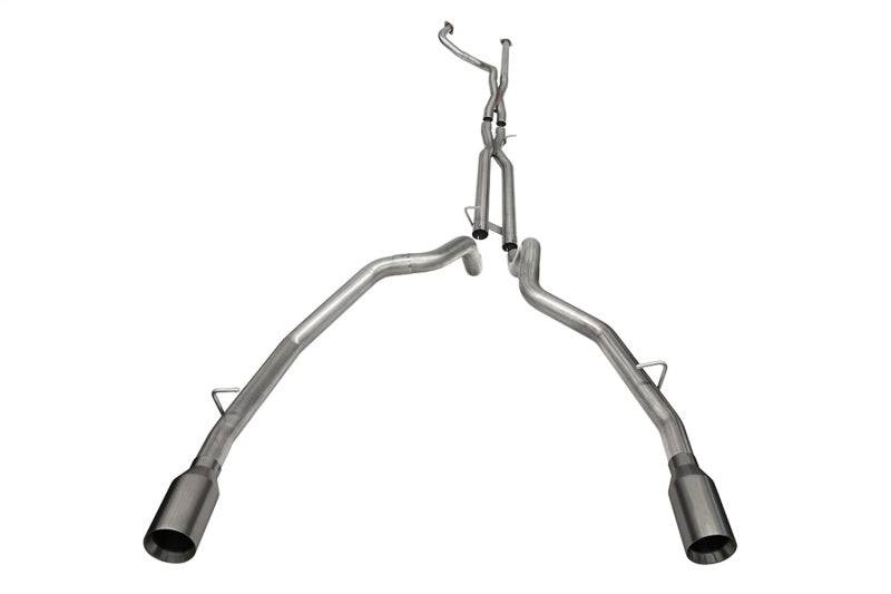 Corsa 21-22 Dodge Ram TRX Crew Cab Baja Catback Exhaust Dual Rear Gunmetal Tip - Mammoth Racing -