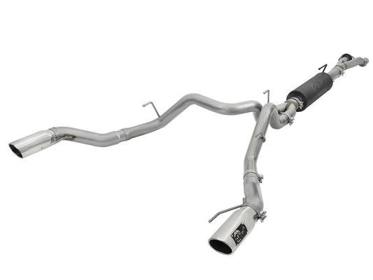 aFe MACHForce-XP 3in to 3-1/2in 304 SS Cat-Back Exhaust w/Polished Tips 17-18 Ford F-150 Raptor 3.5L - Mammoth Racing -