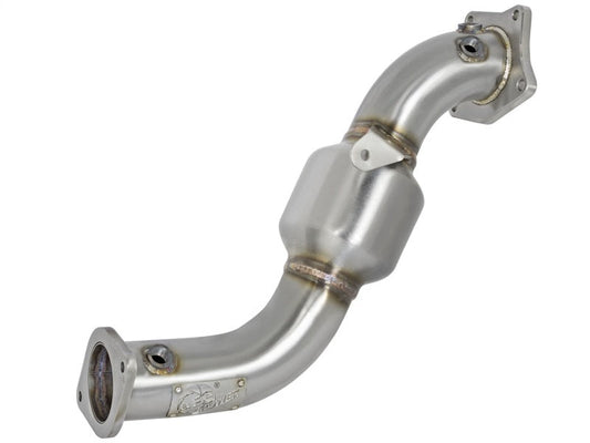 aFe Twisted Steel Down-Pipe Catted 13-16 Cadillac ATS L4-2.0L (t) - Mammoth Racing -