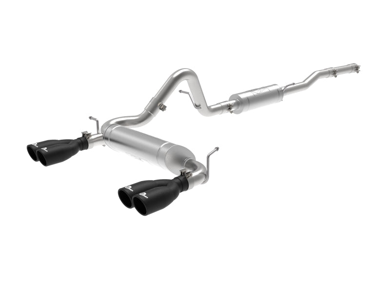 aFe Vulcan Series 2.5in 304SS Cat-Back Exhaust 07-18 Jeep Wrangler (JK) V6-3.6/3.8L w/ Black Tips - Mammoth Racing -