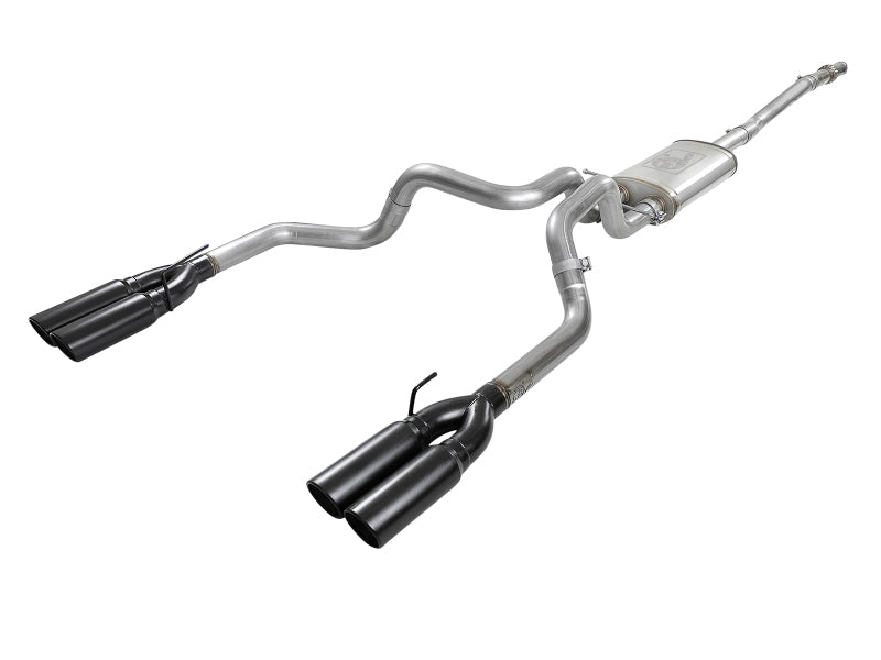 aFe Vulcan Series 3in 304 SS Exhaust Cat-Back w/ Black Tips 2019 GM Silverado/Sierra 1500 V8-5.3L - Mammoth Racing -
