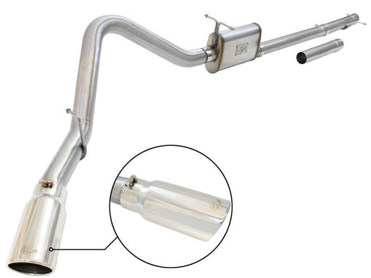 aFe MACHForce XP Exhaust 3in-3.5in SS Single Side Ext CB w/ Polish Tip 99-04 Ford F-250 V8 5.4L/6.8L - My Store