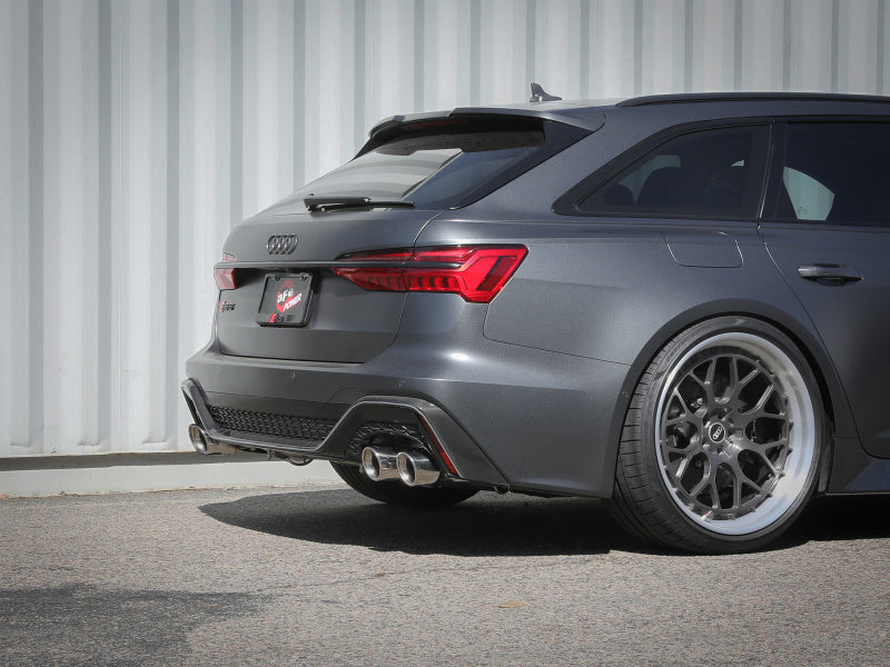 aFe 20-22 Audi RS6 Avant V8 4L(tt) MACH Force-Xp 3in to 2.5in 304 SS Cat-Back Exhaust w/Polished Tip - Mammoth Racing -
