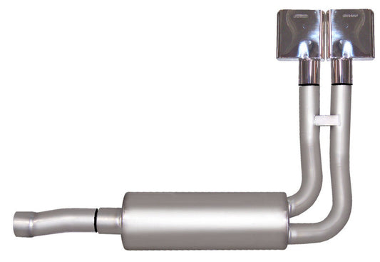 Gibson 88-93 Chevrolet C1500 Cheyenne 5.7l 2.5in Cat-Back Super Truck Exhaust - Stainless - Mammoth Racing -