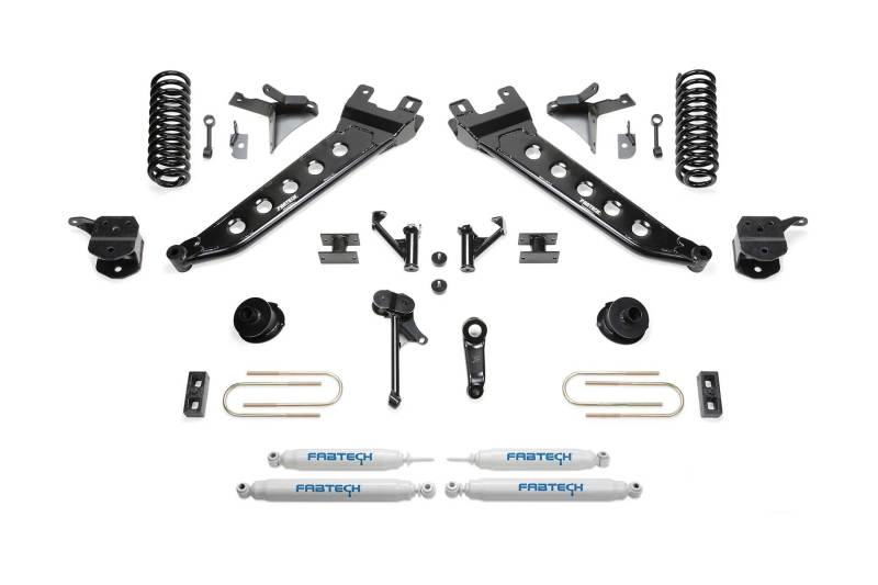 Fabtech 13-18 Ram 3500 4WD 7in Radius Arm Kit w/Perf Shks - Mammoth Racing -