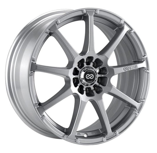 Enkei EDR9 17x7 5x100/114.3 45mm offset 72.6 Bore Diameter Silver Wheel - Mammoth Racing -