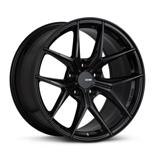 Enkei TSR-X 18x9.5 45mm Offset 5x100 BP Gloss Black Wheel - Mammoth Racing -