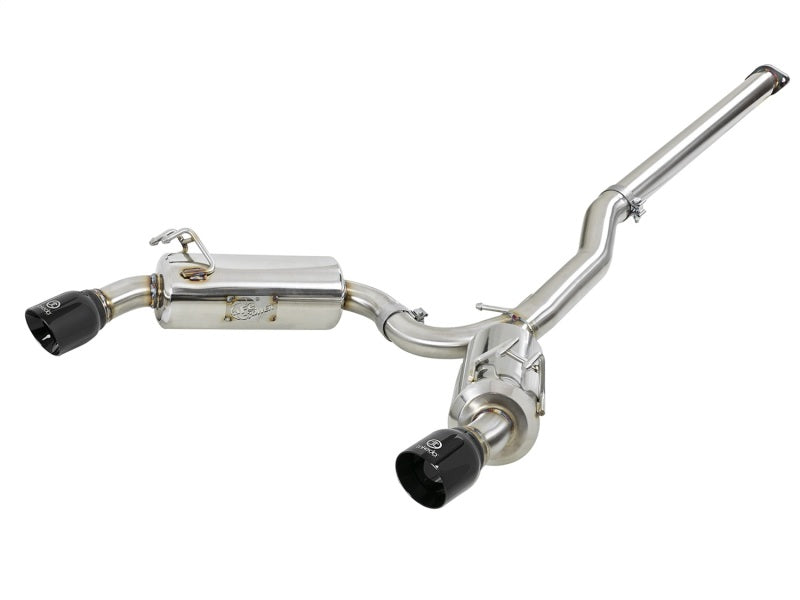 aFe Takeda 3in. to 2.5in. 304 SS C/B Exhaust 08-15 Mitsubishi Lancer EVO I4-2.0L (t) - Black Tips - Mammoth Racing -