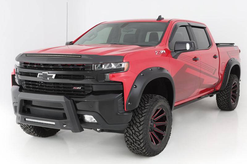 Bushwacker 19-21 Chevrolet Silverado 1500 Pocket Style Flares 4pc - Black - Mammoth Racing -