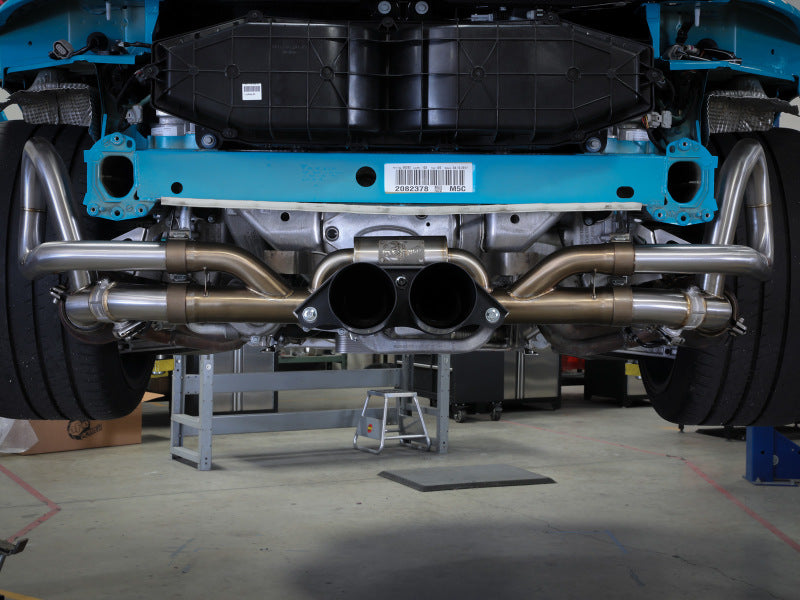 afe 14-16 Porsche 911 GT3 991.1 H6 3.8L MACH Force-Xp 304 SS Cat-Back Exhaust System w/ Black Tips - Mammoth Racing -