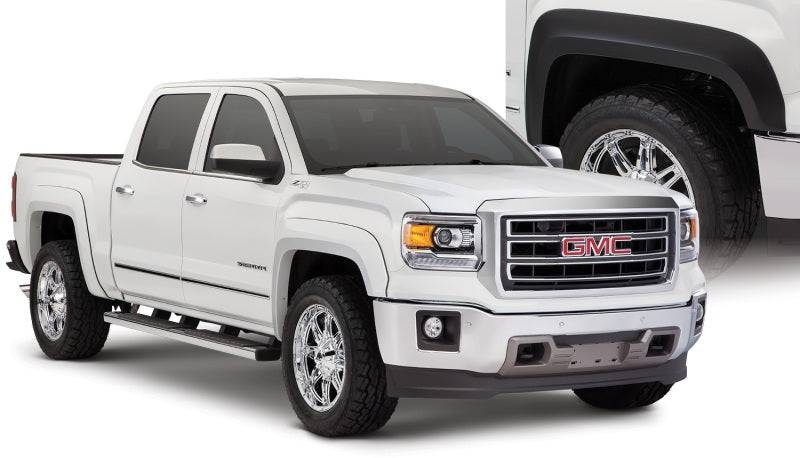 Bushwacker 14-15 GMC Sierra 1500 Extend-A-Fender Style Flares 4pc - Black - Mammoth Racing -