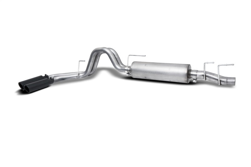 Gibson 21-22 Ford F150 2.7/3.3l 3/2.5in Cat-Back Dual Sport Exhaust System Stainless - Black Elite - Mammoth Racing -