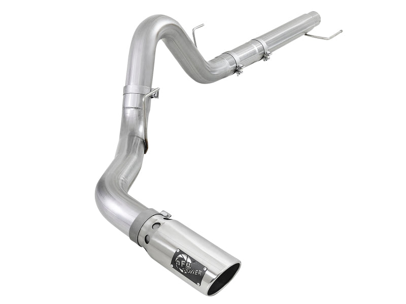 aFe Atlas 4in Aluminized Steel DPF-Back Exh 18-19 Ford F-150 V6-3.0L (td) w/ Polished Tip - Mammoth Racing -