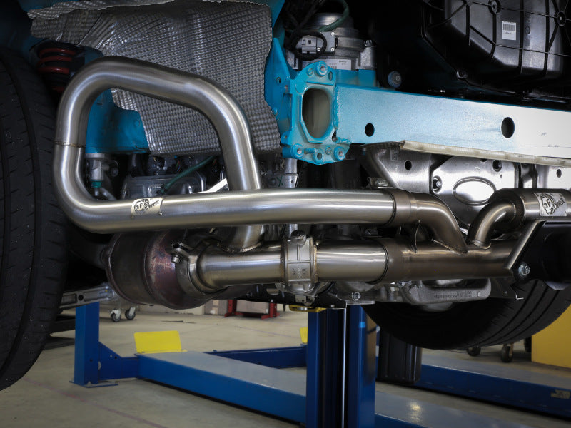 afe 14-16 Porsche 911 GT3 991.1 H6 3.8L MACH Force-Xp 304 SS Cat-Back Exhaust System w/ Brushed Tips - Mammoth Racing -