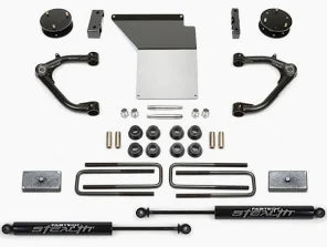 Fabtech 14-18 GM K1500 w/OE Alum. UCA 4in Budget UCA System w/DL 2.5 Coilovers & Rear DL Shocks - Mammoth Racing -